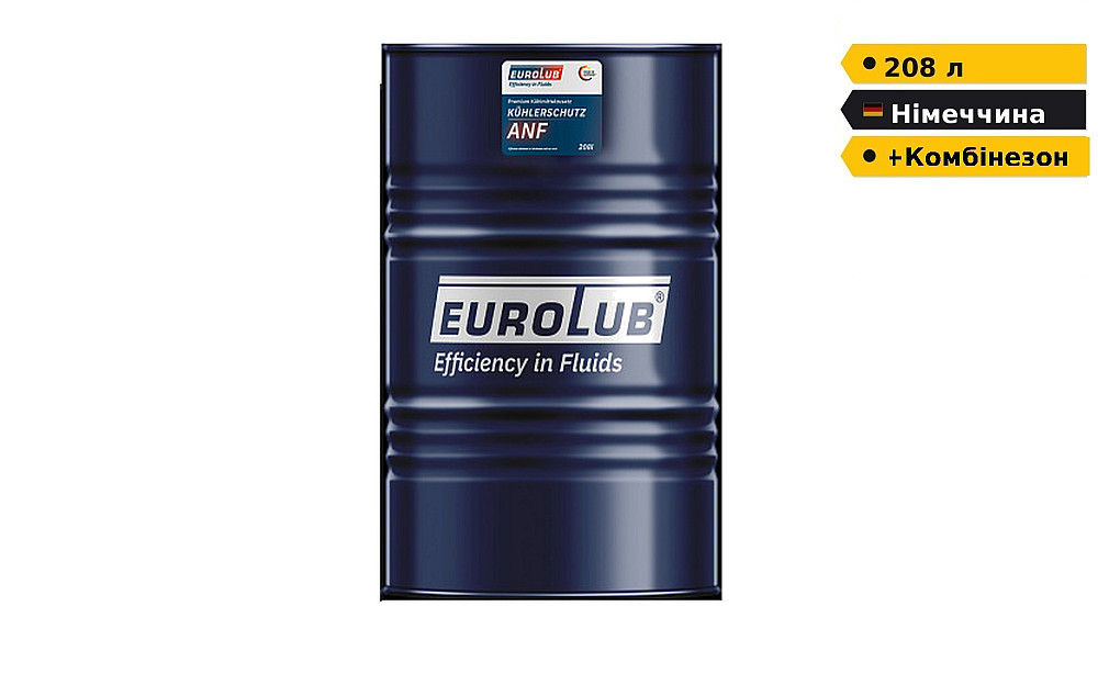 Антифриз 208 літрів EUROLUB ANF концентрат синій G11 -74°С для легкових та вантажних авто Дніпро - зображення 1