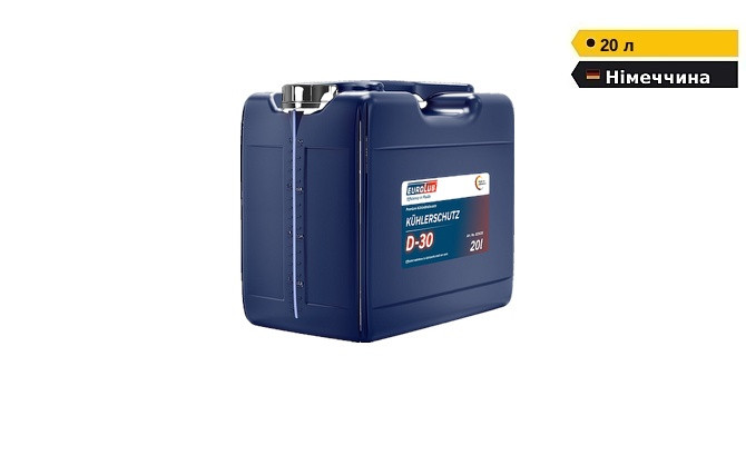 Антифриз 20 літрів EUROLUB D-30 концентрат червоний G12+ -74°С для VW Mercedes MAN DAF Porsche Дніпро - зображення 1