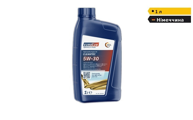 Моторна олива EUROLUB CLEANTEC SAE 5W/30 синтетична | 1л Дніпро - зображення 1