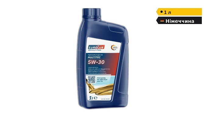 Моторна олива EUROLUB MULTITEC SAE 5W/30 (FORD) синтетична | 1л Дніпро - зображення 1