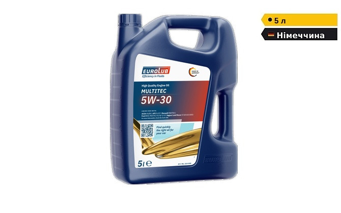 Моторна олива EUROLUB MULTITEC SAE 5W/30 (FORD) синтетична | 5л Дніпро - зображення 1