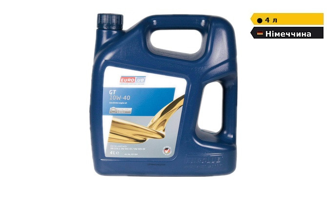 Моторна олива EUROLUB GT SAE 10W/40 синтетична | 4л Дніпро - зображення 1