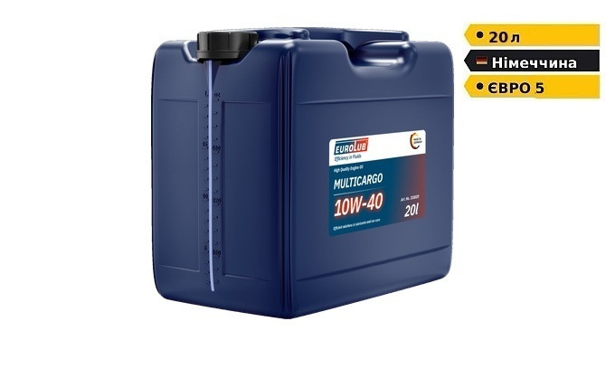 Моторна олива EUROLUB MULTICARGO SAE 10W/40 UHPD | 20л | для вантажівок ЄВРО 4/5 Дніпро - зображення 1
